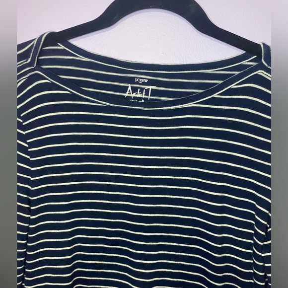 💓J.CREW Artist T navy/white stripe long sleeved t-shirt EUC - Picture 2 of 4